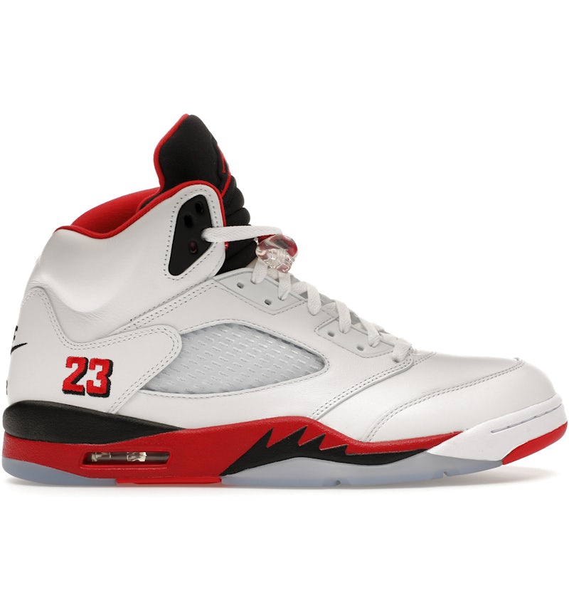 Jordan 5 Retro Fire Red Black Tongue (2025)